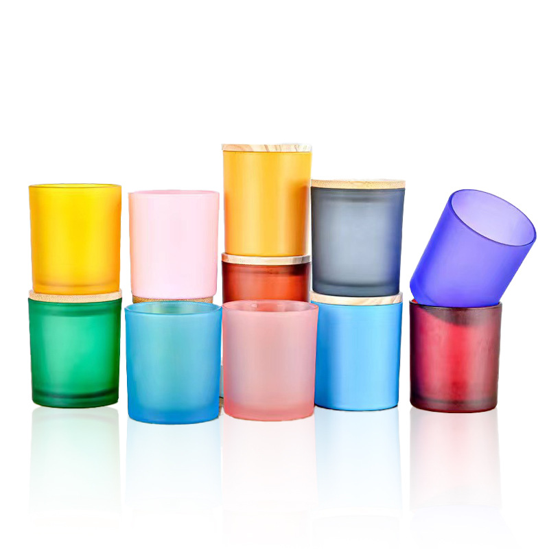 4oz Round Amber Glass Candle Jars with Aluminum Lids - Reihey Glass