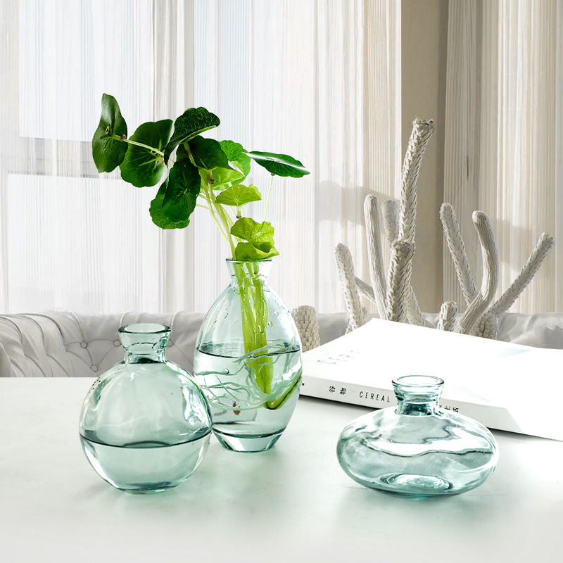 Glass Vase Small and Large Size Handmade Glass Vase Decorative Clear Vases for Decor - Image 4