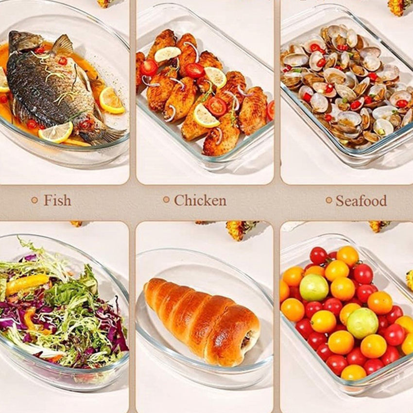 Glass Ovenware Borosilicate Glass Bakeware Baking Dishes Glass Baking Pan - Image 5