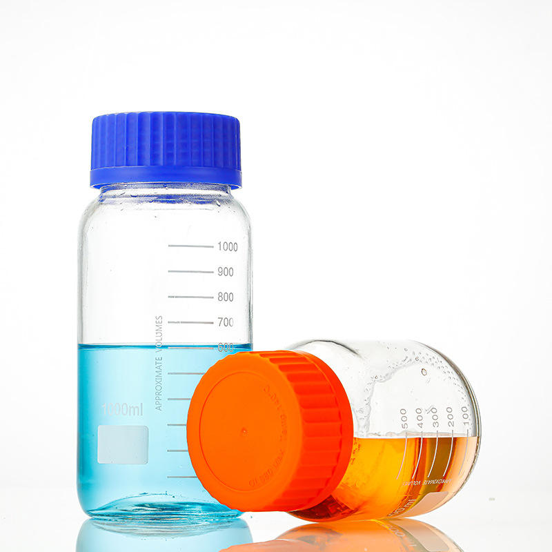 1000ml Wide Mouth Reagent Media Storage Lab Glass Bottle With Screw Lid - Image 3