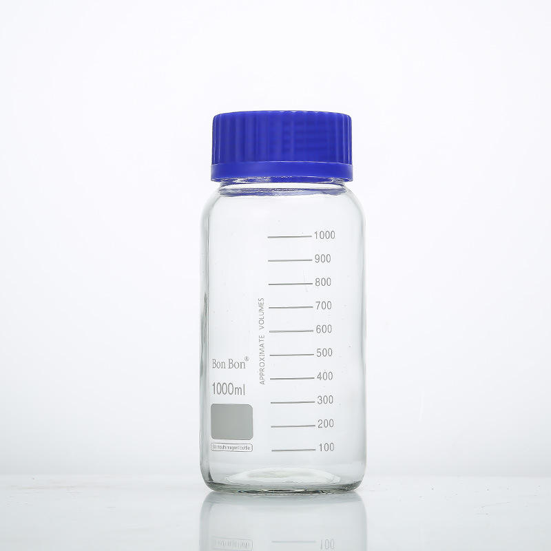 1000ml Wide Mouth Reagent Media Storage Lab Glass Bottle With Screw Lid - Image 4