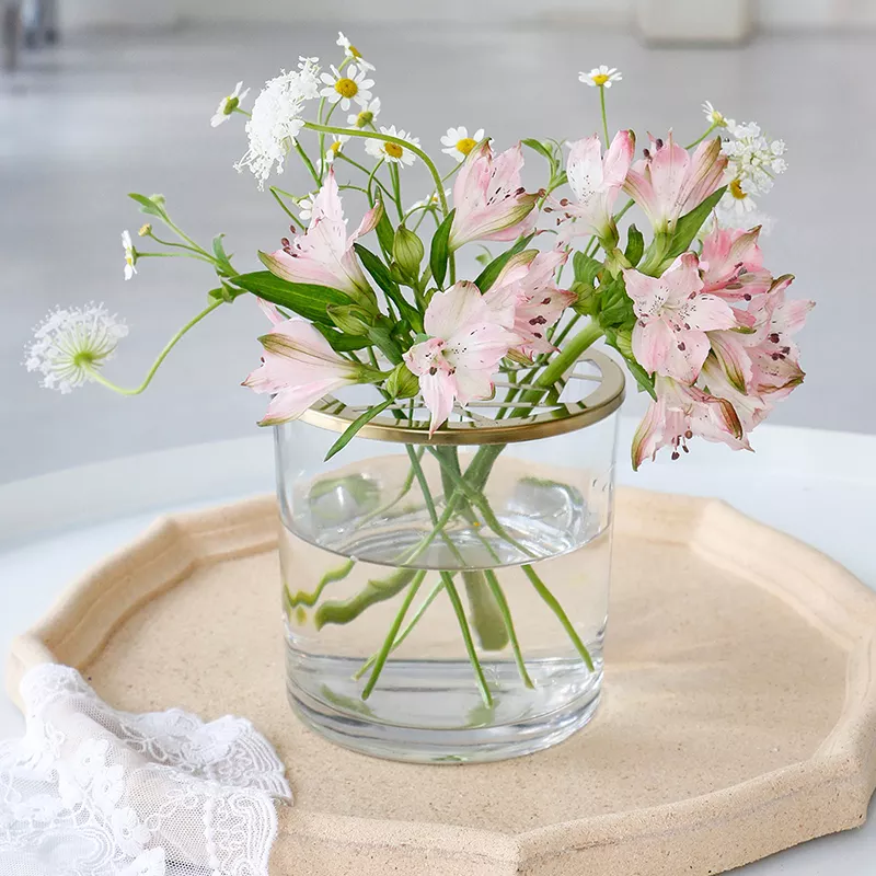 cylinder Flower home Decor glass flower pot decoration long Clear glass Vase - Image 4