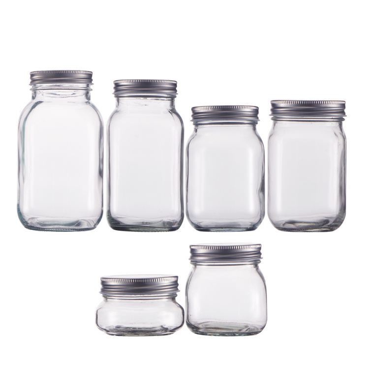 Food Storage Glass Jam Jar Round Wide Mouth Jam Candy Supplier with Metal Lid - Image 4