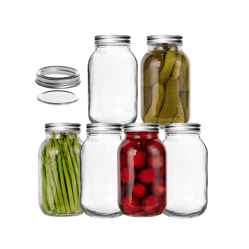 Food Storage Glass Jam Jar Round Wide Mouth Jam Candy Supplier with Metal Lid - Image 2