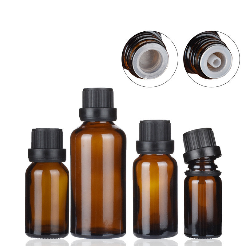 5-100ml Amber Glass essential oil bottle with screw cap - Bild 2