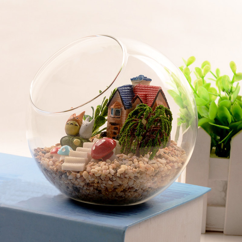 Glass Flowerpot Office Decoration Succulent Vase Container Hanging Globe Landscape Bottle - Image 4