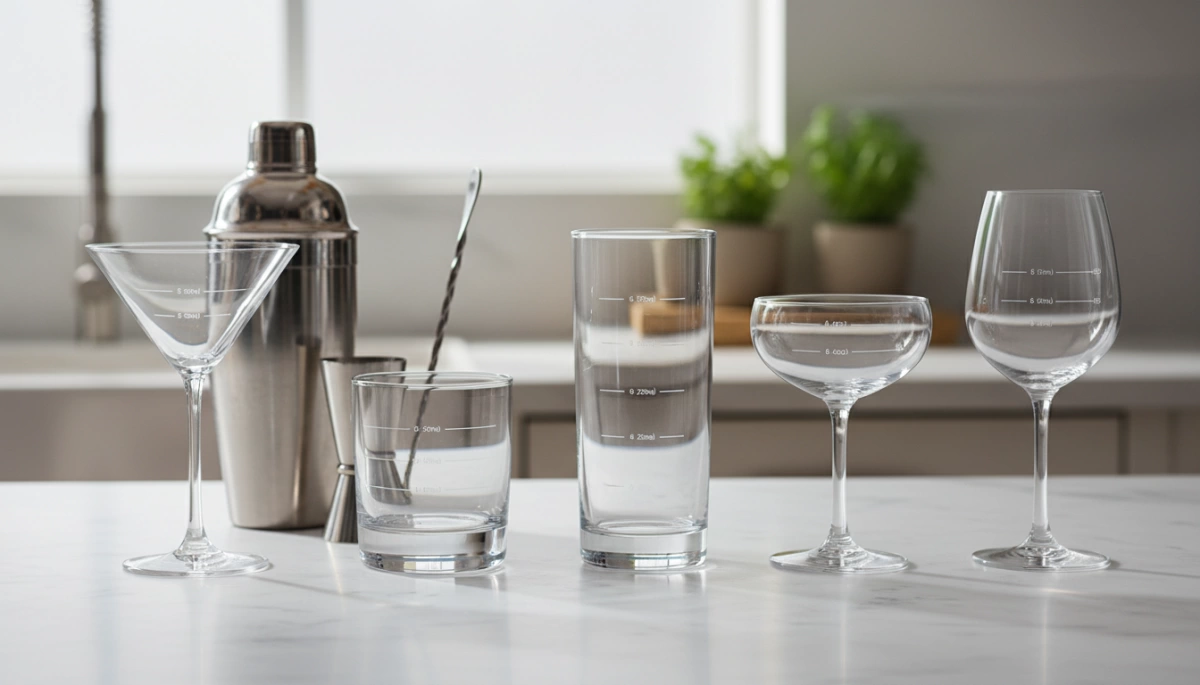Standard-Cocktailglas-Größenangaben