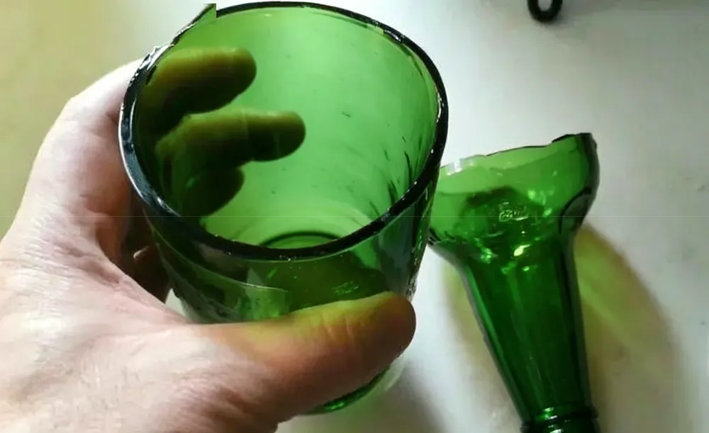 Use sandpaper for sanding the edges of the glass