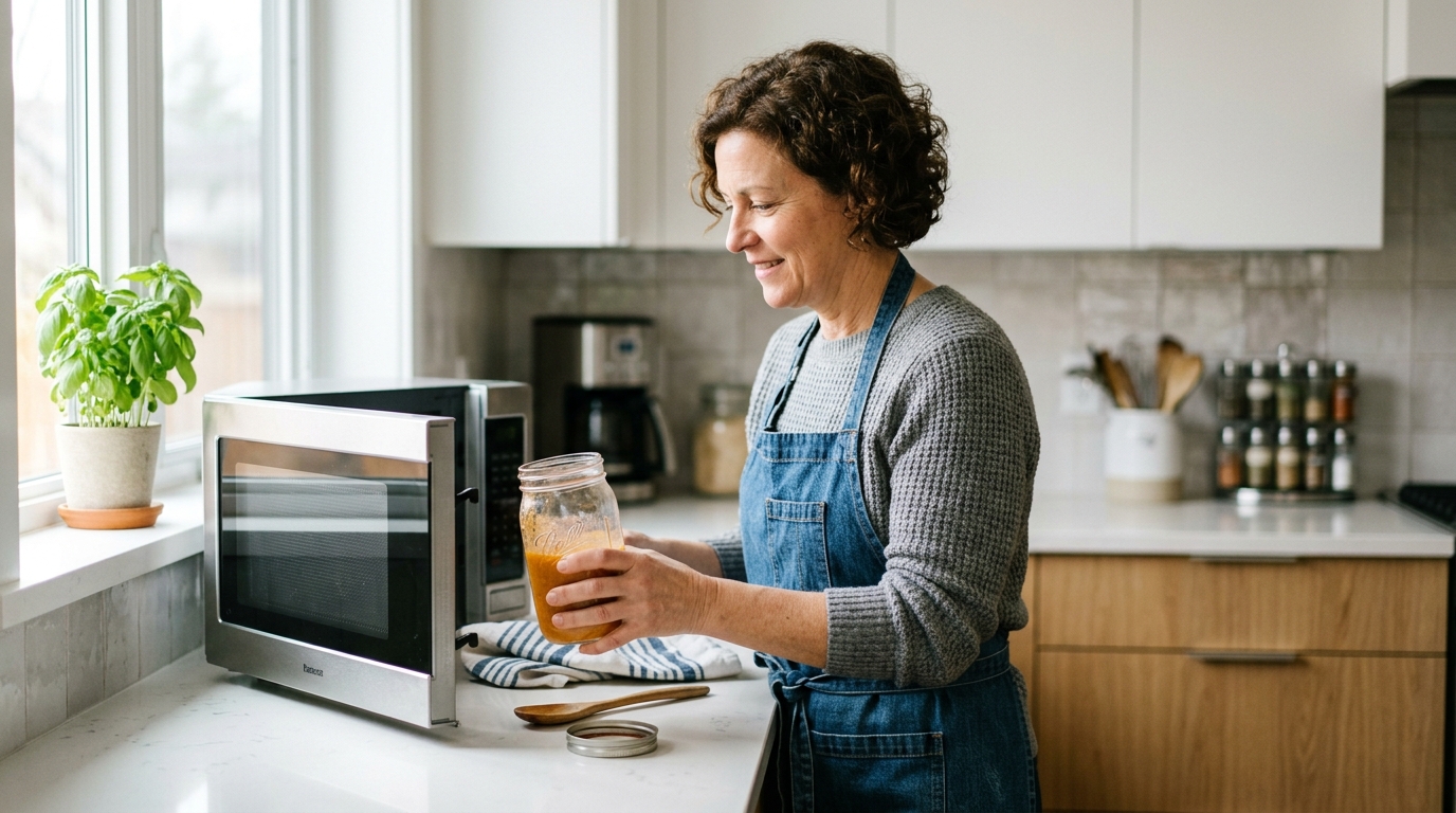 are mason jars microwave safe