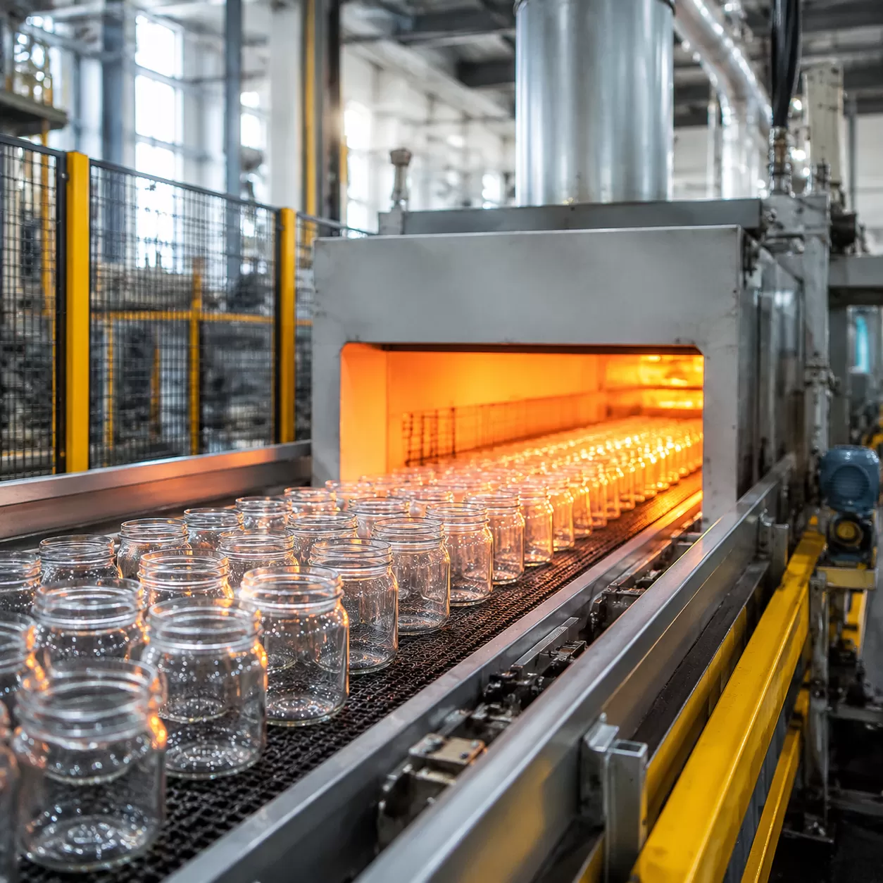 Processo di annealing nella produzione di barattoli in vetro