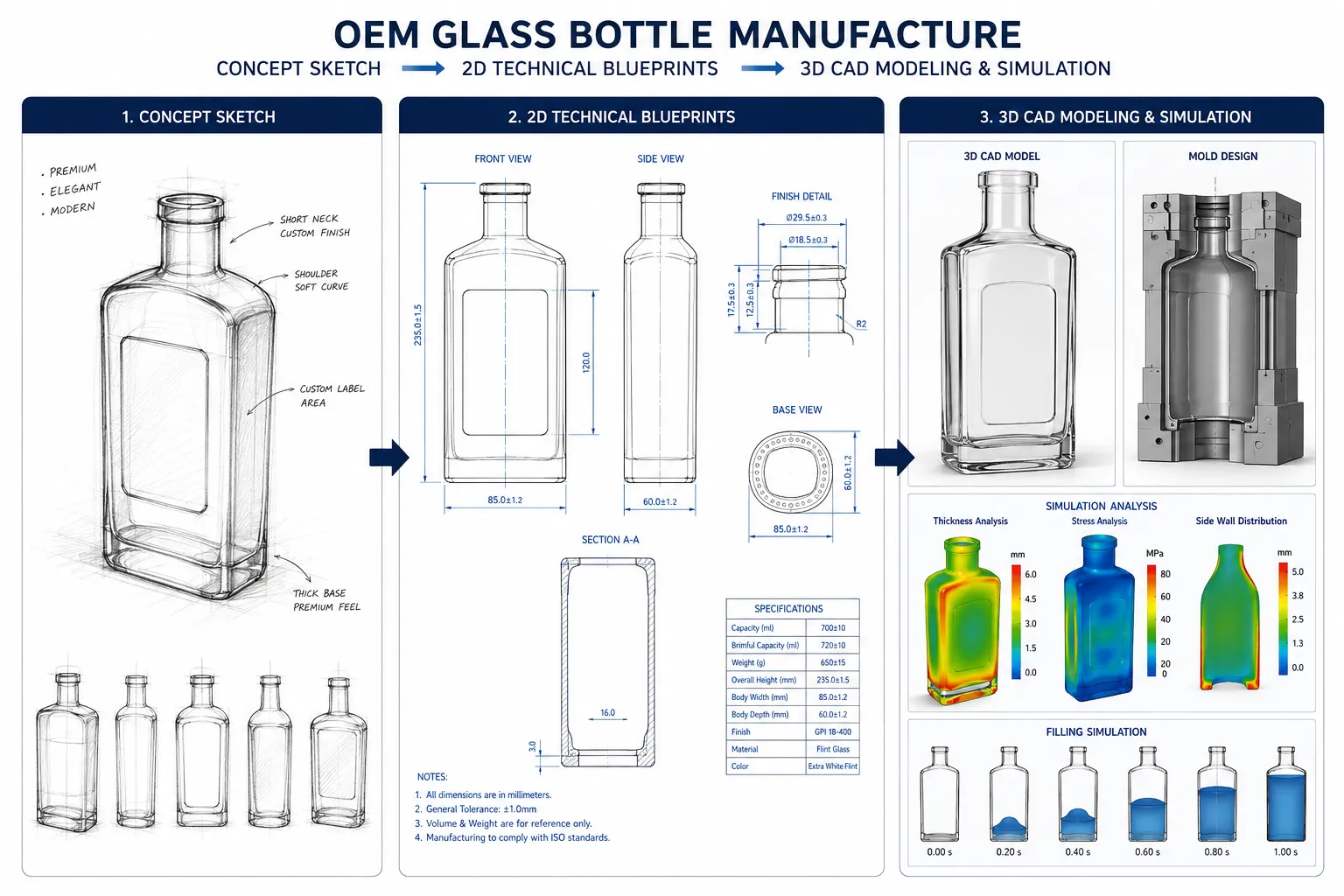 FABRICATION DE BOUTEILLES EN VERRE OEM