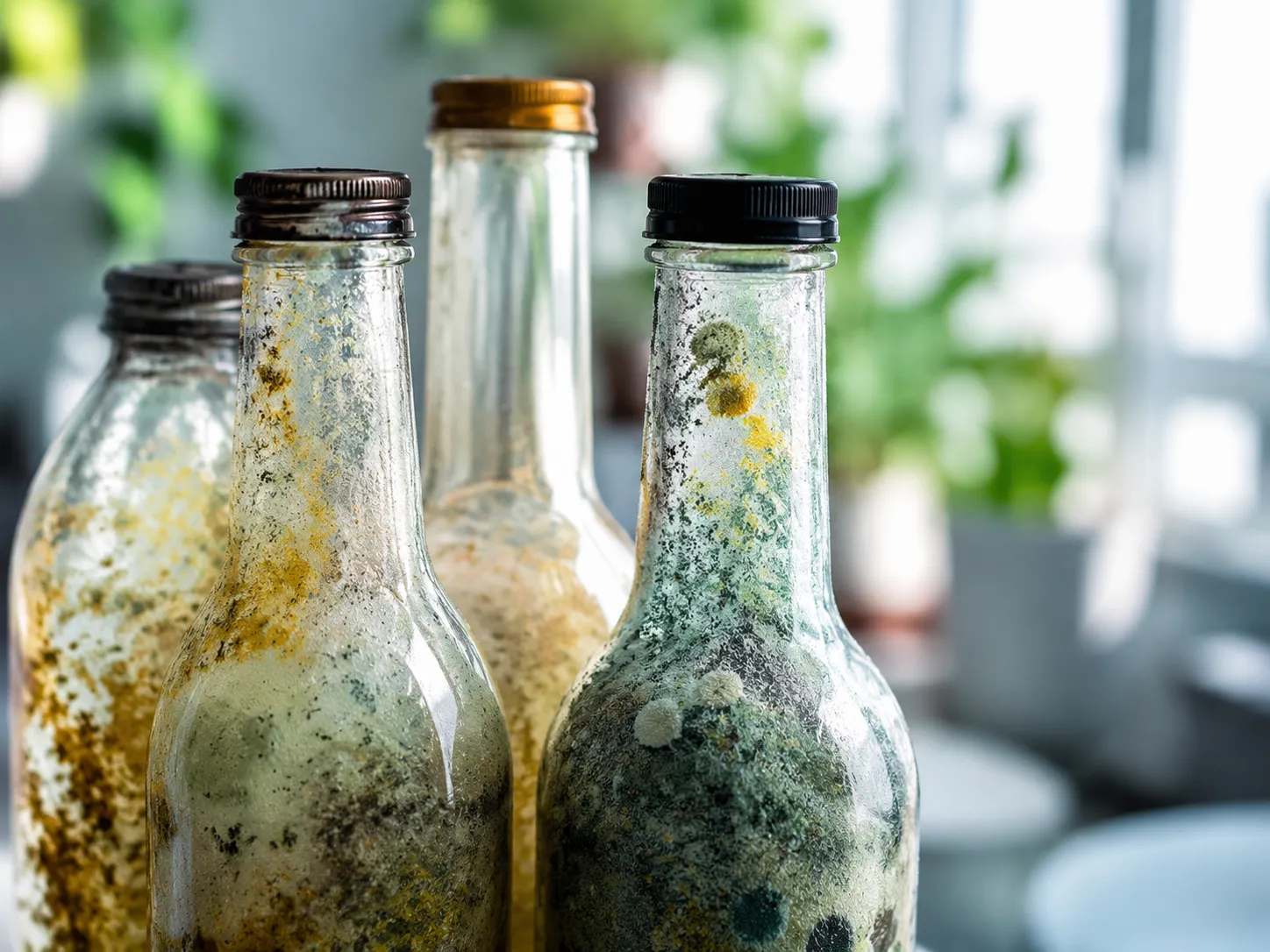Schimmel auf Glasflaschen Wachstumsfaktoren